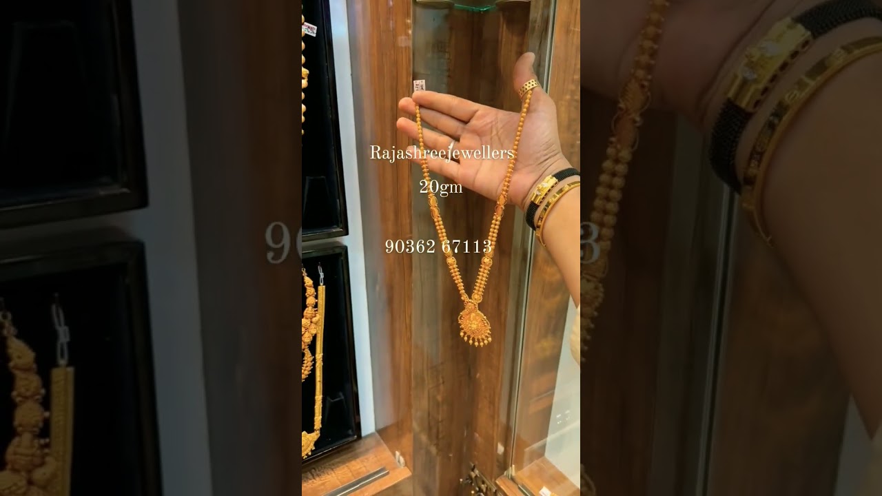 👌only 20 grams gold long hara design/light weight gold hara collection/fancy long chain
