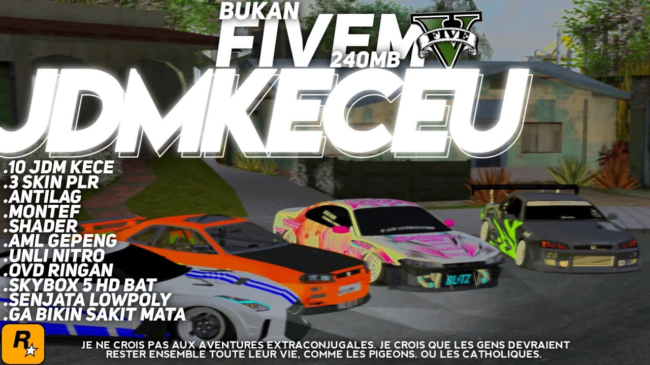 MODPACK BUKAN FIVEM JDMKECEU 240MB PALING LANCAR + SHADER - GTA SA ANDROID