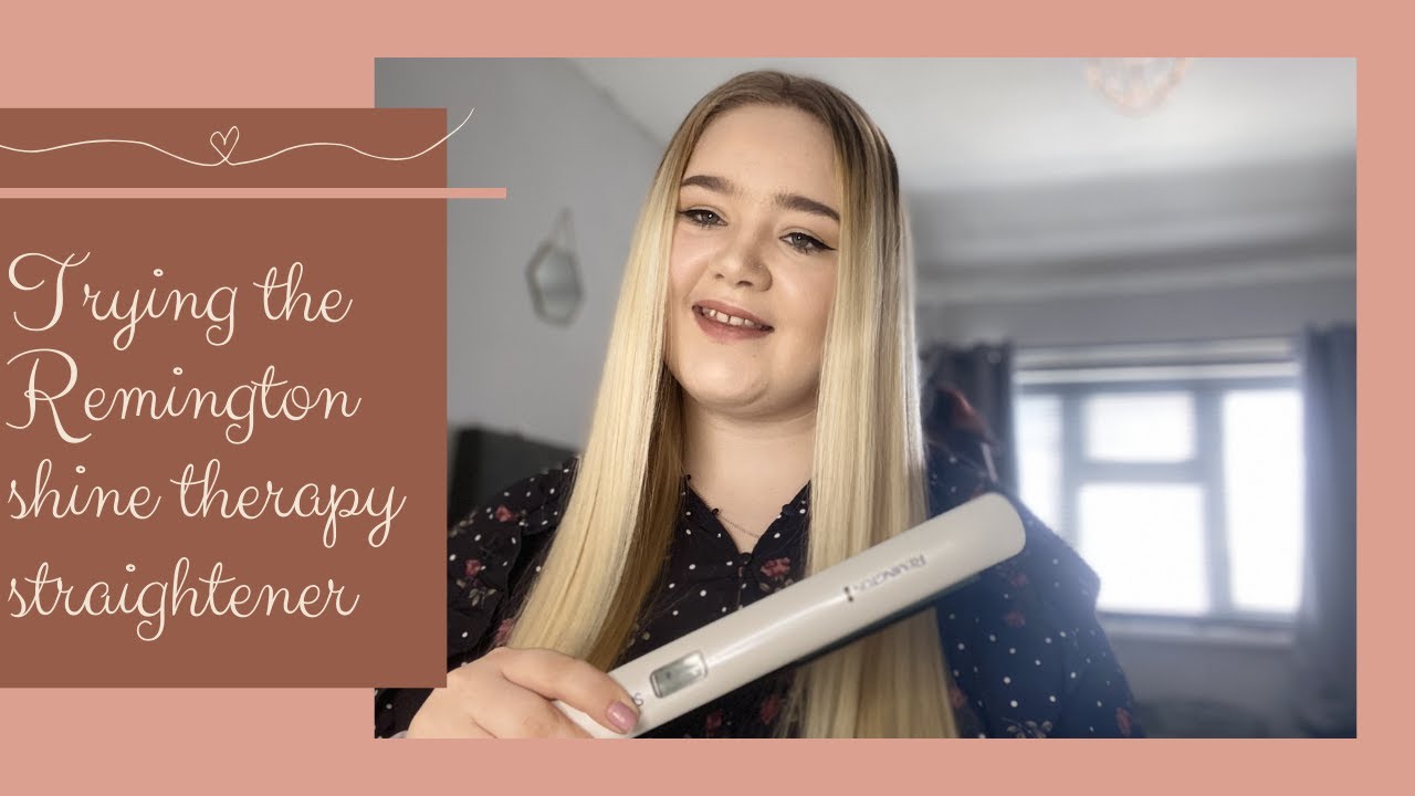 Trying the Remington shine therapy straightener