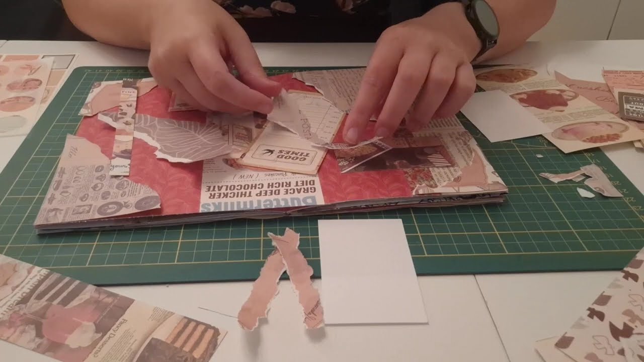 Fun red collage - A scrapbooking page