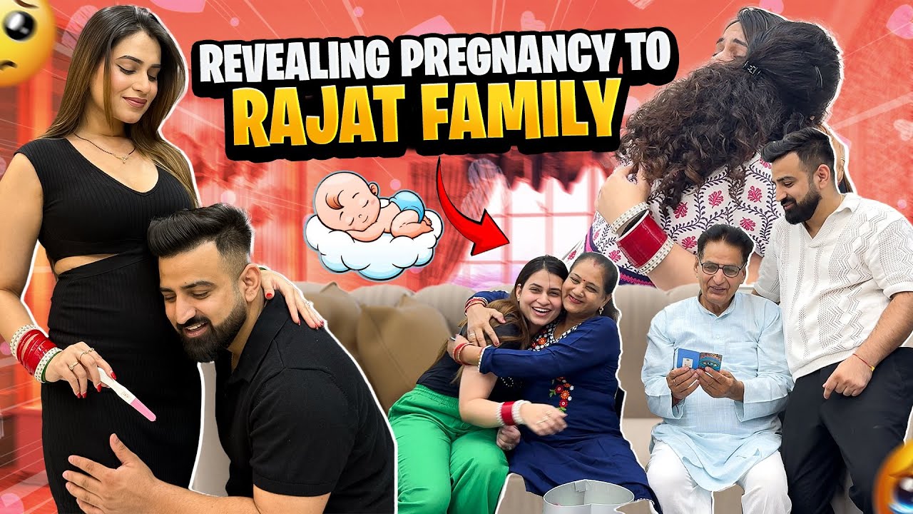 PREGNANCY REVEAL TO RAJAT FAMILY ❤️ || SAB EMOTIONAL HOGYE 😭 || RajatSwatiVlogs #pregnancy