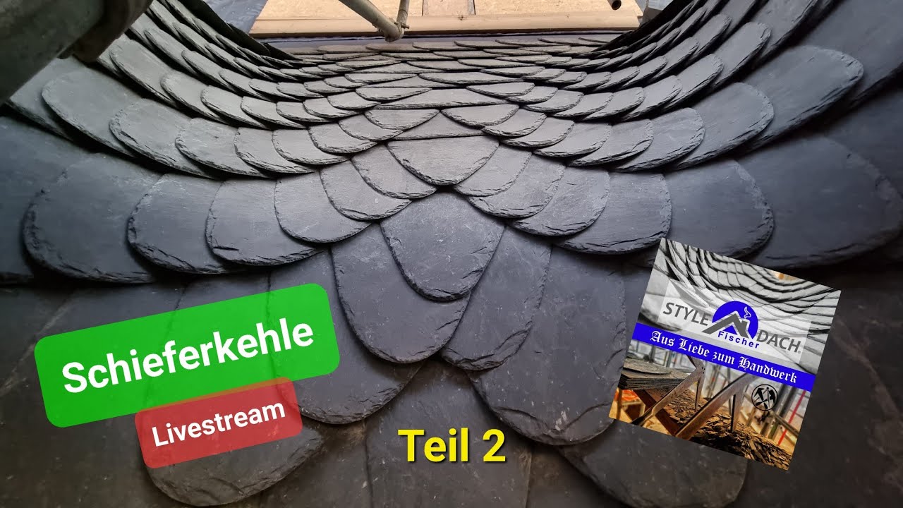 Schieferkehle decken - Teil 2 - Schieferdach in Weil der Stadt