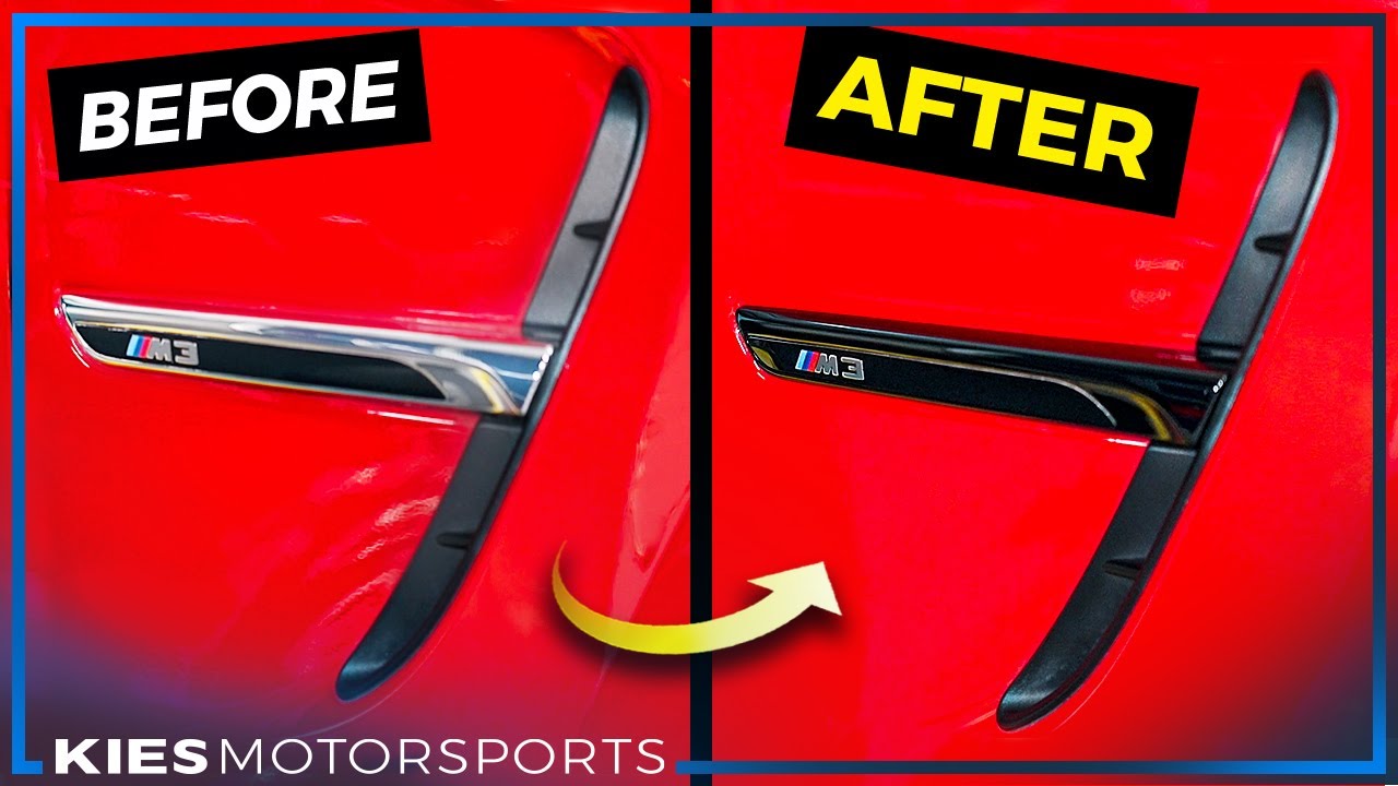Good Bye Chrome 👋 F80 M3 Side Emblem Shadow Line Upgrade