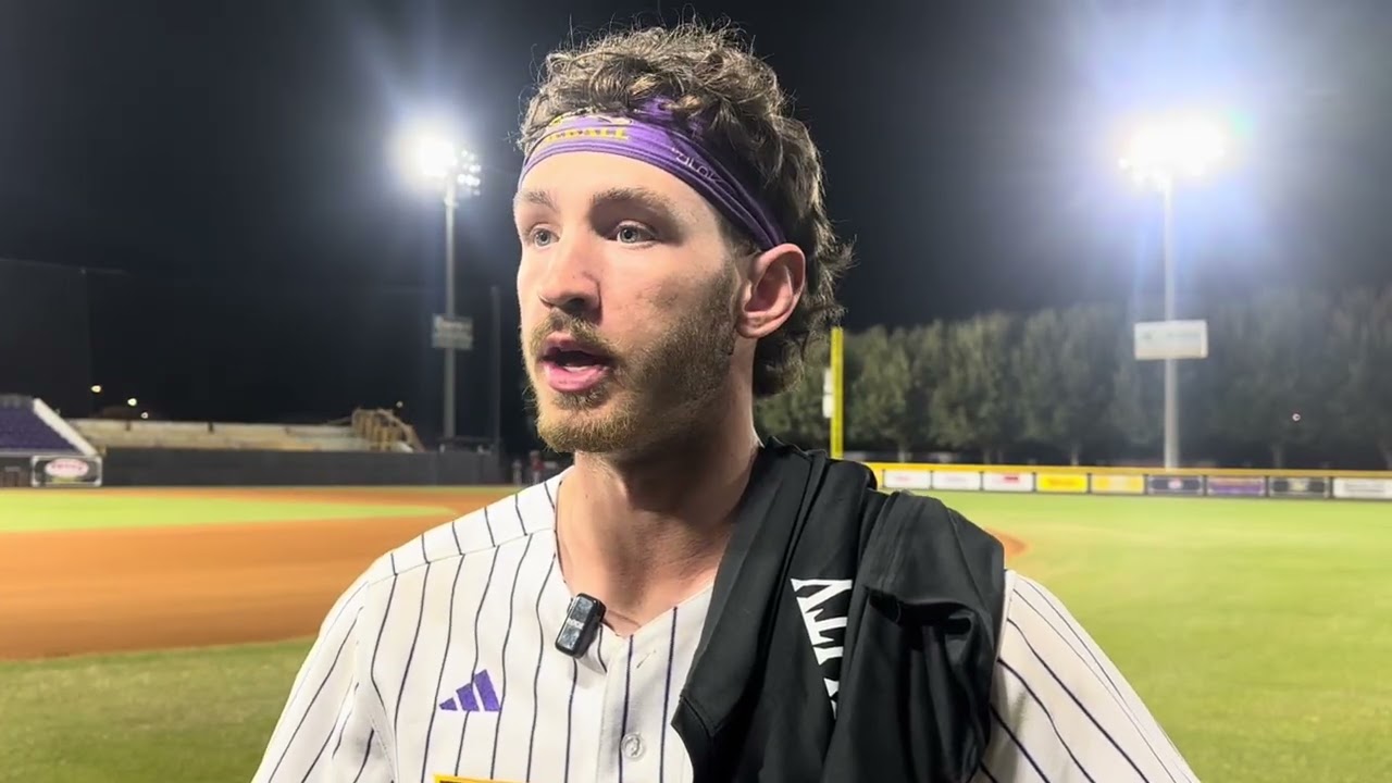 ECU Baseball’s Jack Vogele, Davin Whitaker, and Cliff Godwin after a home win against NIU