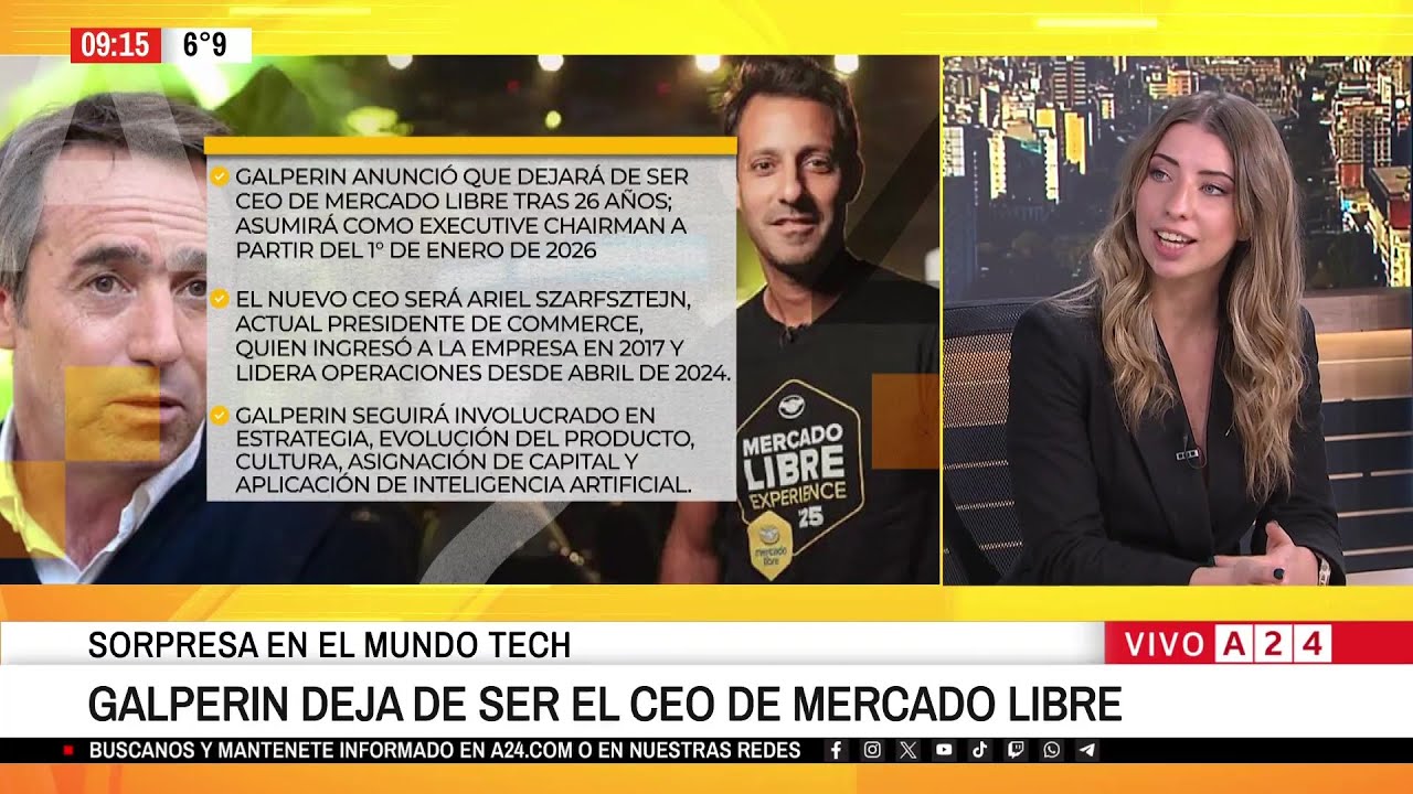 📱 MARCOS GALPERÍN DEJARÁ DE SER CEO DE MERCADO LIBRE