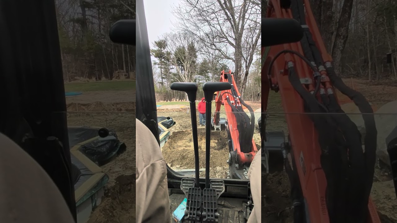 Excavating custom back yard