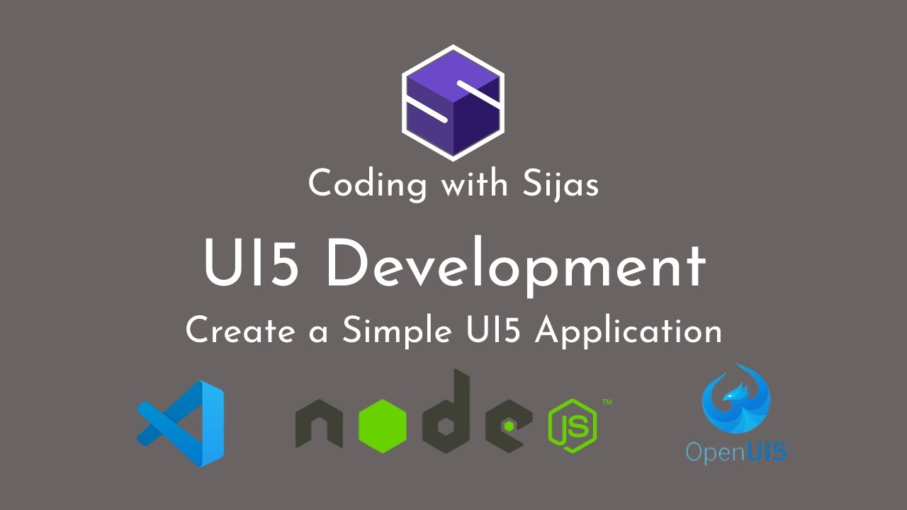 2. Create a Simpe Application using UI5 | UI5 Development | Visual Studio Code | Coding with Sijas
