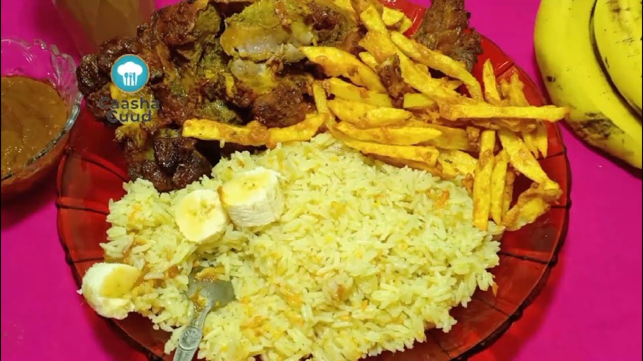 Bariis iyo Hilib Ari 😋 aad u macan  By Caasha cuud