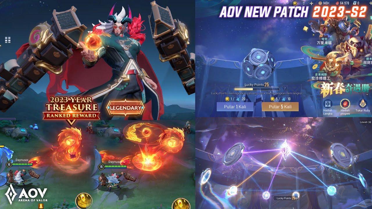 AOV New Update SFX Skin Dirak Year Treasure Ranked 2023 | New Animation Ui Roulette - Arena of Valor