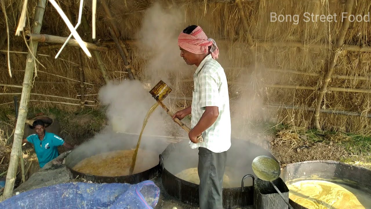 The method of making real gur | Full Set-up | How to make real gur। Original Sugarcane