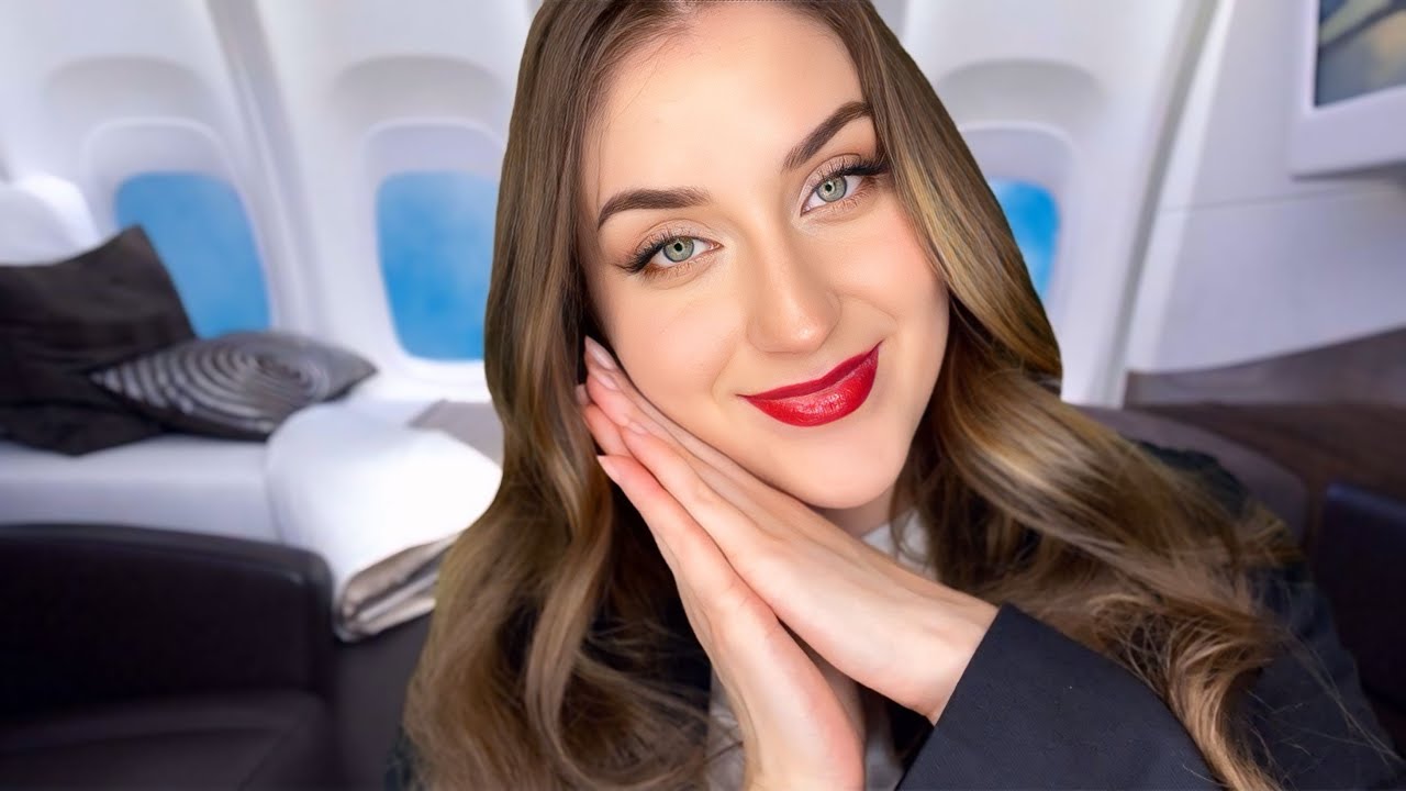 ASMR Deutsch ✈️ First Class Flug nach Paris | Luxury Flight Attendant, Stewardess Roleplay, airplane