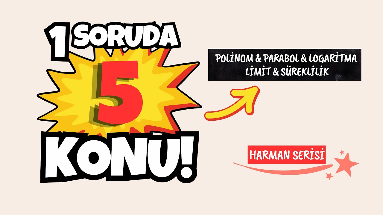 Harman Soru | Polinom - Parabol - Limit - Süreklilik - Logaritma (Detaylı Anlatım)
