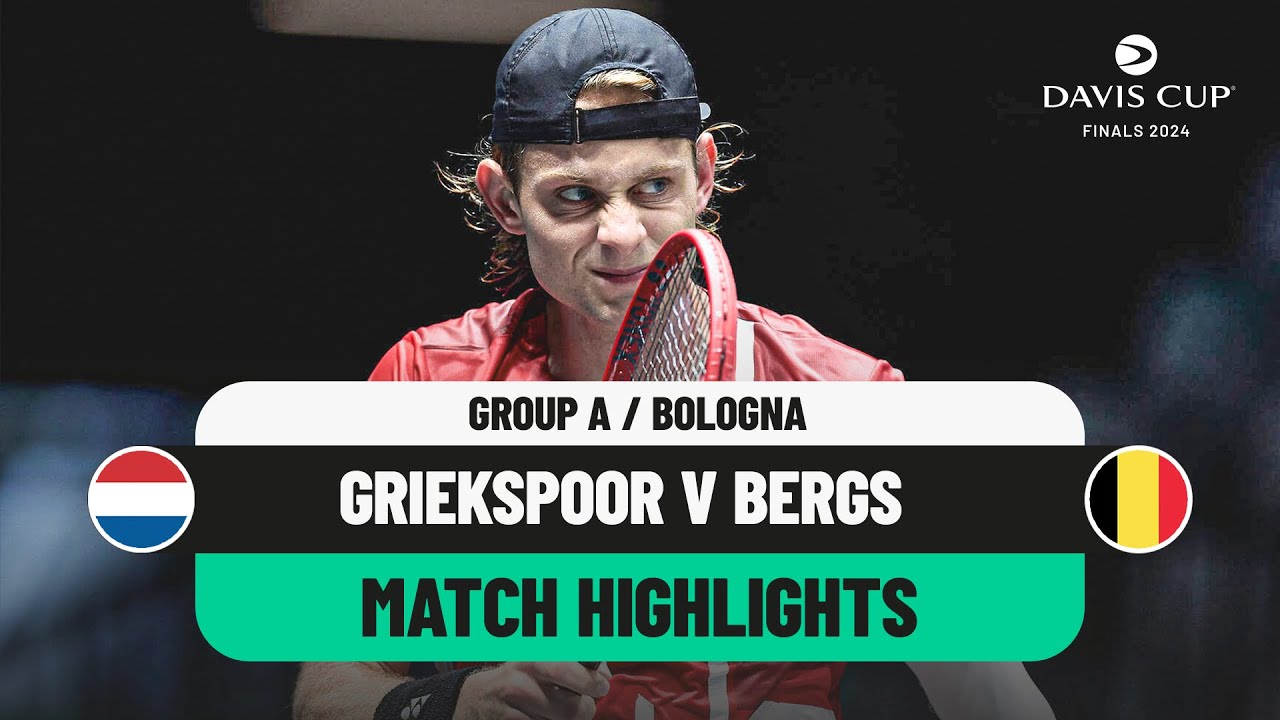 Tallon Griekspoor v Zizou Bergs Highlights | Netherlands v Belgium Davis Cup 2024 Finals Group Stage