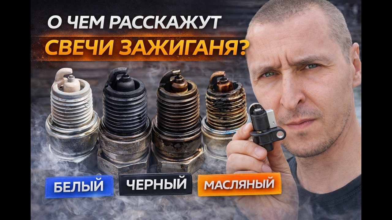 Масло на резьбе свечи, черный нагар, полоски на изоляторе... О чем расскажут свечи зажигания?