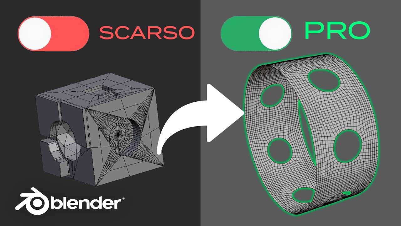Il Tutorial Di Modellazione 3D PIU' IMPORTANTE su Blender - Topologia