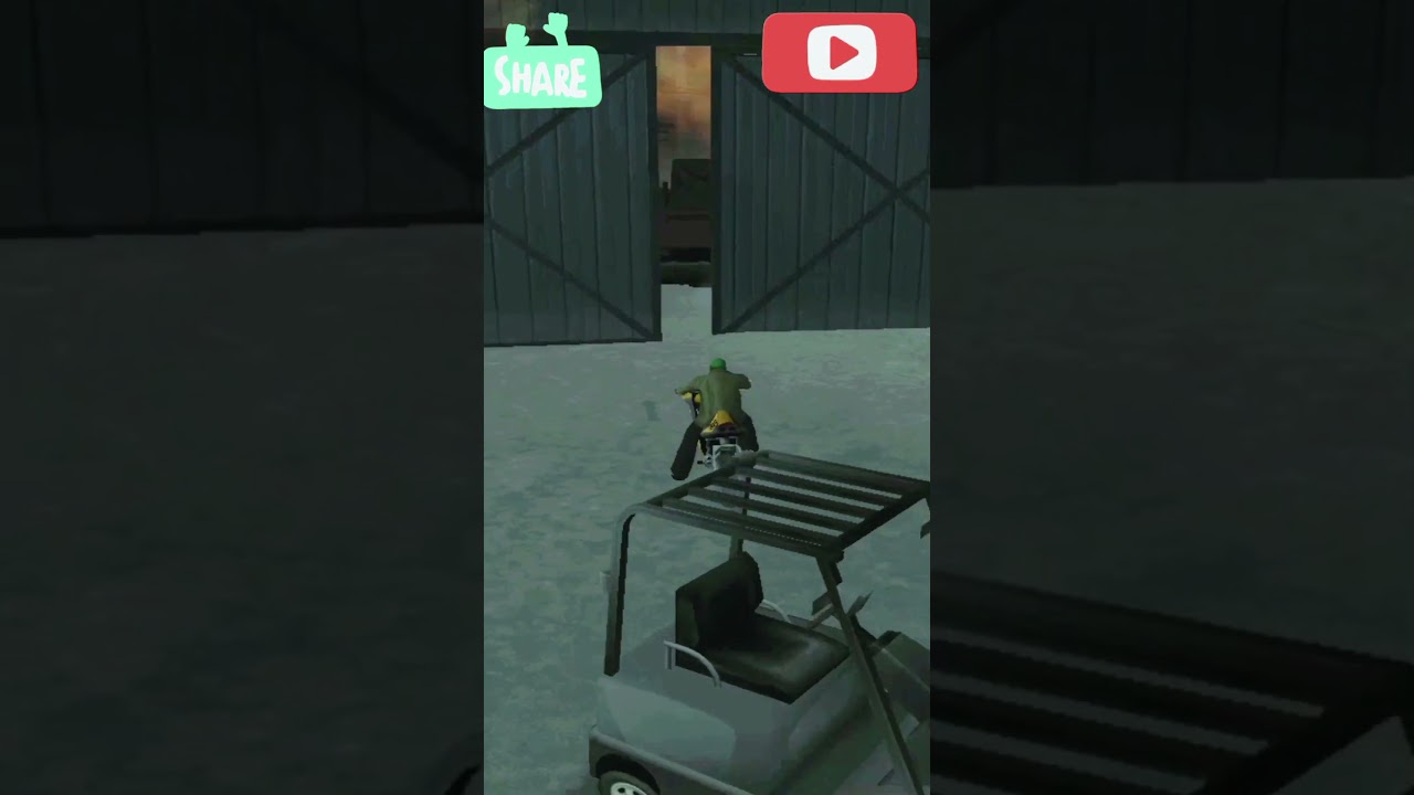 Blowing up a police truck from a half-open door 