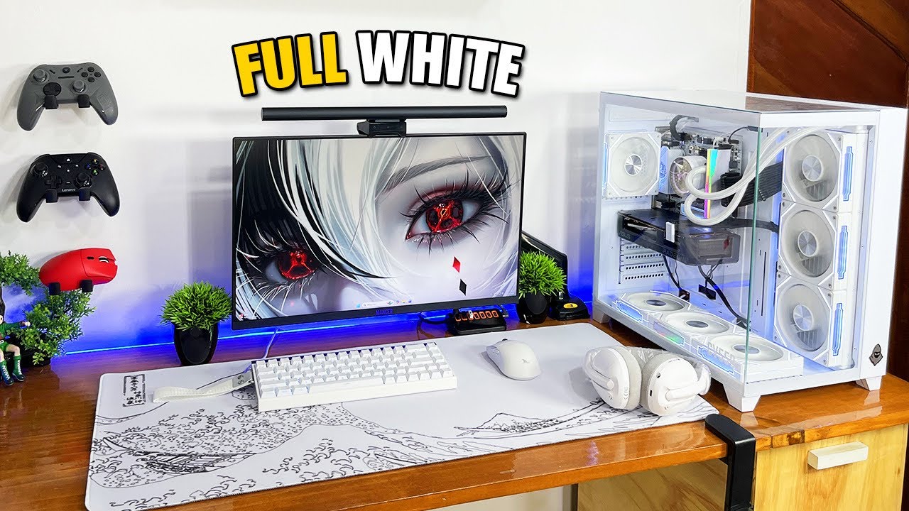 Transformei Meu SETUP GAMER Black em FULL WHITE (ficou insano)
