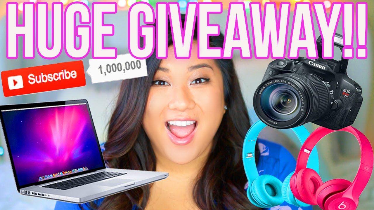 HUGE GIVEAWAY!! Macbook, Canon t5i, Beats Headphones + More! 1 MILLION SUBSCRIBERS!!