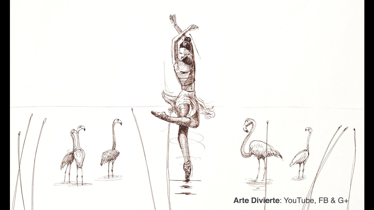 How to Make a Sketch - Ballerina (surreal) With Fountain Pen