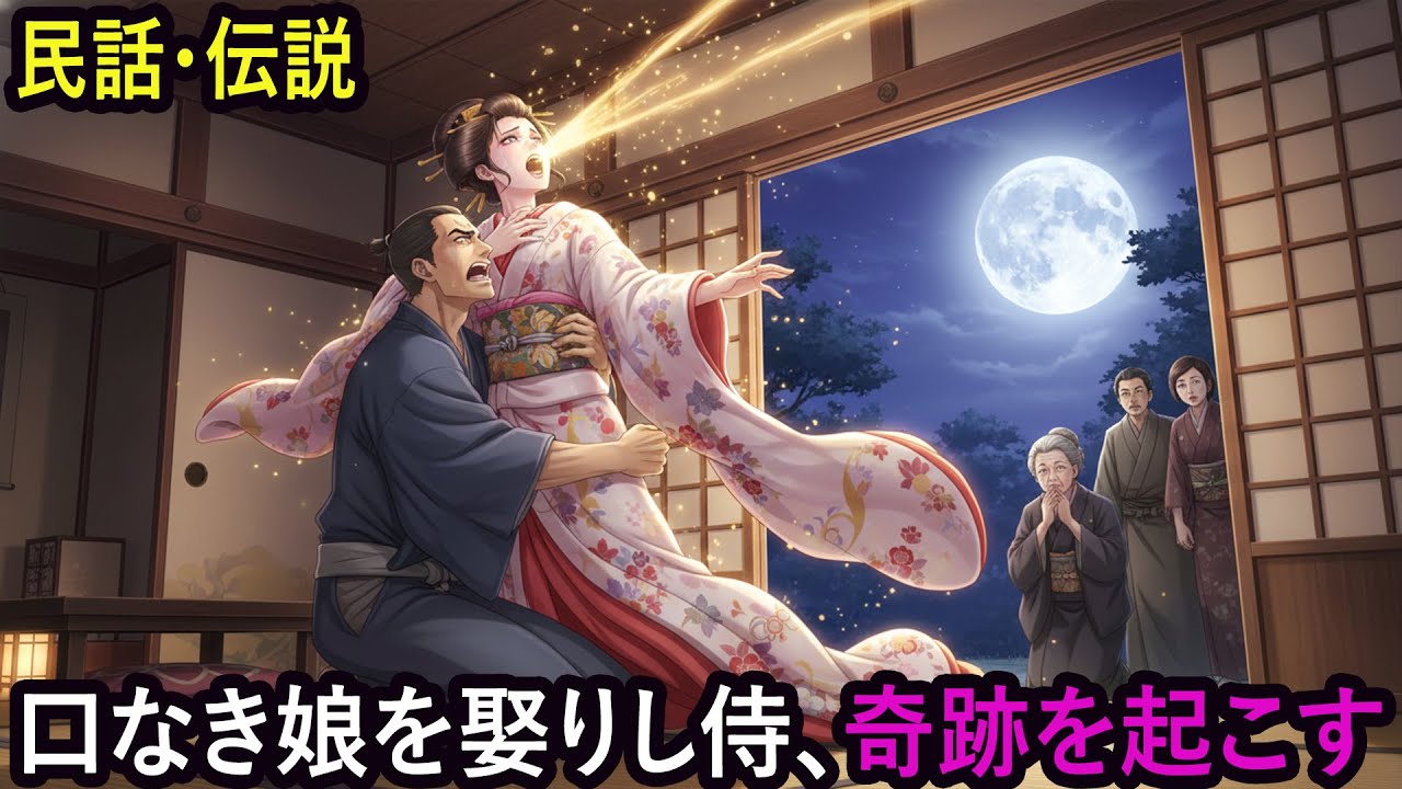 口のきけない娘と結婚した侍、新婚初夜に聞いた声  野談  伝説  昔話  説話  民話