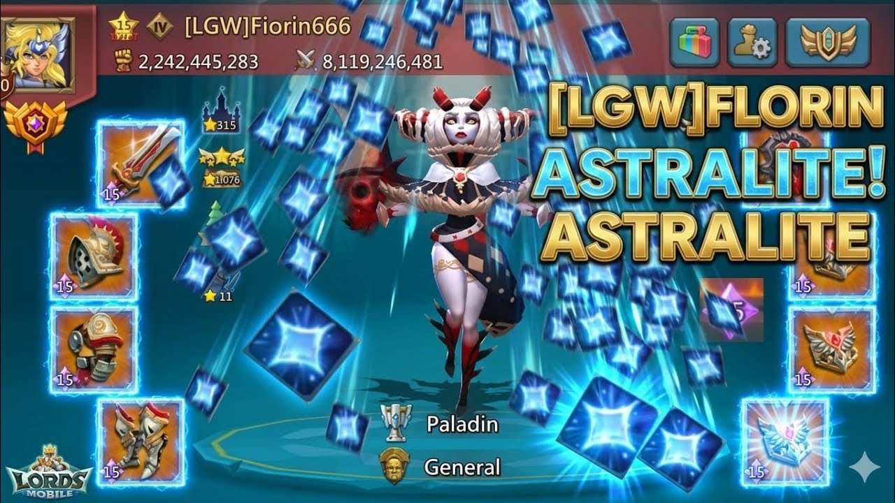 FLORIN MAXED ☠️ ASTRALITE SPENT 80,000💎 FINALLY THE MAXED ACCOUNT #lordsmobile 