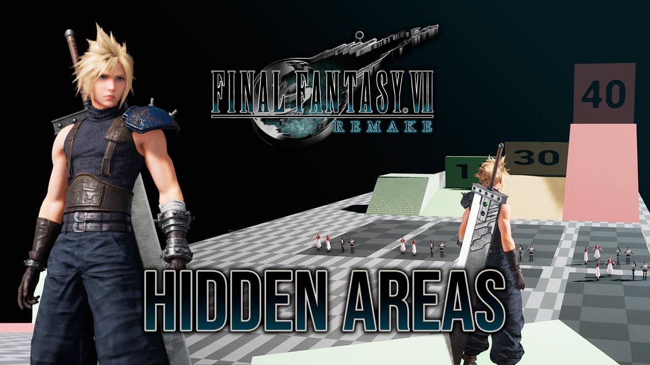 FINAL FANTASY VII REMAKE - Exploring TEST & DEBUG maps! + Debug Menu [Hidden Areas]