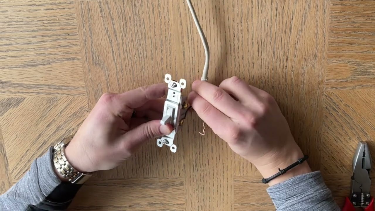 Как подключить выключатель света. Установка стандартного однополюсного выключателя света &mdash; Power ...