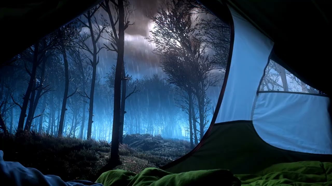 Relaxing Rain in Forest Tent 🌧️ Camping Ambience for Sleep