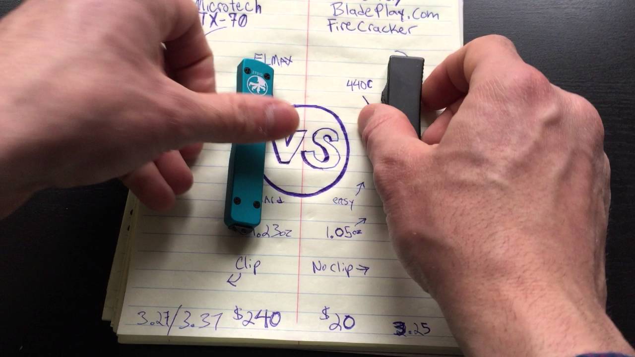 High vs Low end mini OTF. Microtech UTX-70 vs Firecracker- Is it worth it?