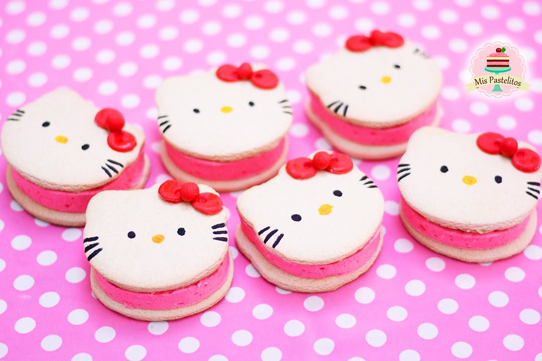 GALLETAS CON MALVAVISCO CASERO | HELLO KITTY | MIS PASTELITOS