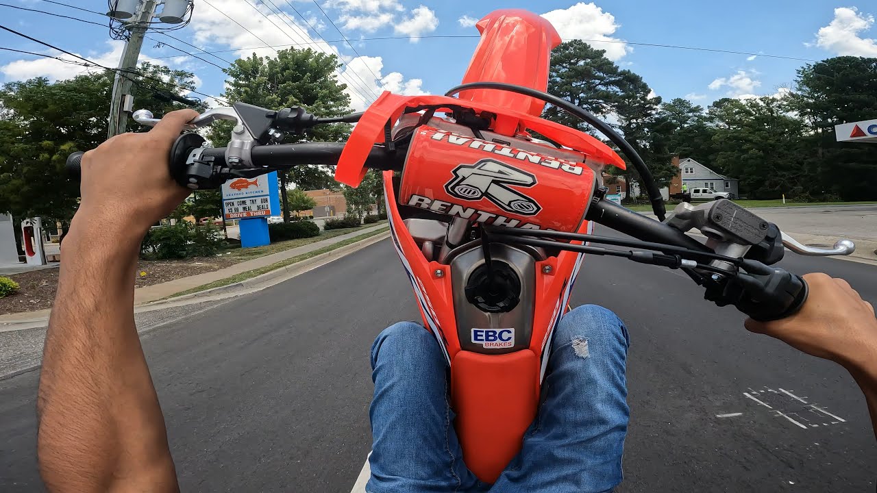 CRAZY WHEELIES ON MY 2023 CRF250R!!
