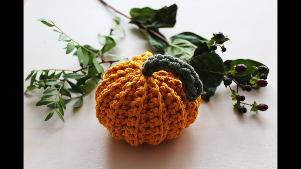 Dynia na szydełku ze sznurka. Easiest crochet pumpkin tutorial.