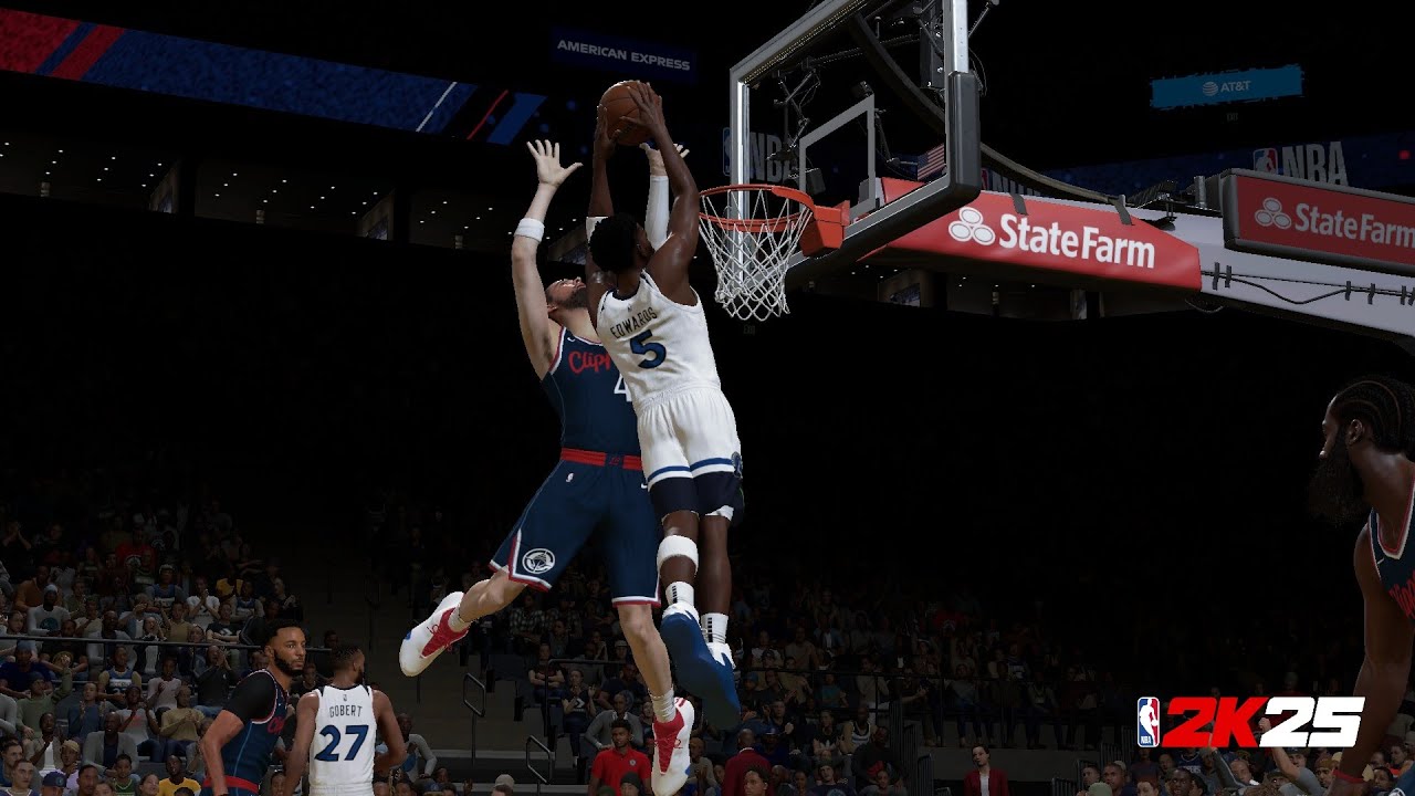 NBA 2K25 (PC) - Clippers vs. Timberwolves - Full Game Highlights - Anthony Edwards with 38 points