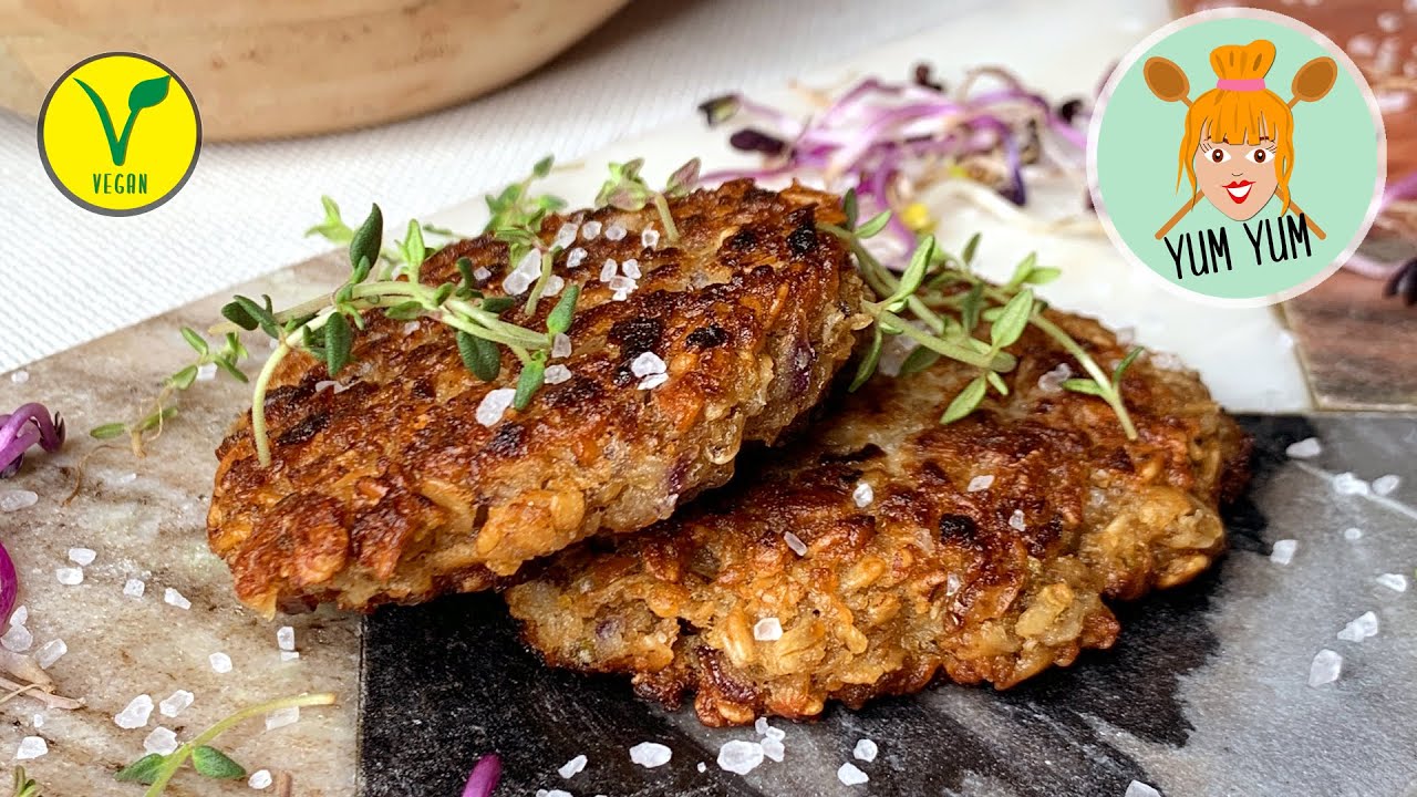 Vegane Frikadellen mit Haferflocken - saftig & schnell | Vegane Rezepte günstig