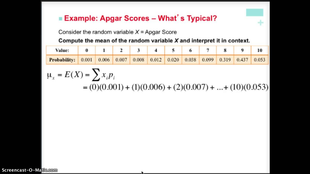 AP Stats 6.1 Discrete and Continuous Random Variables