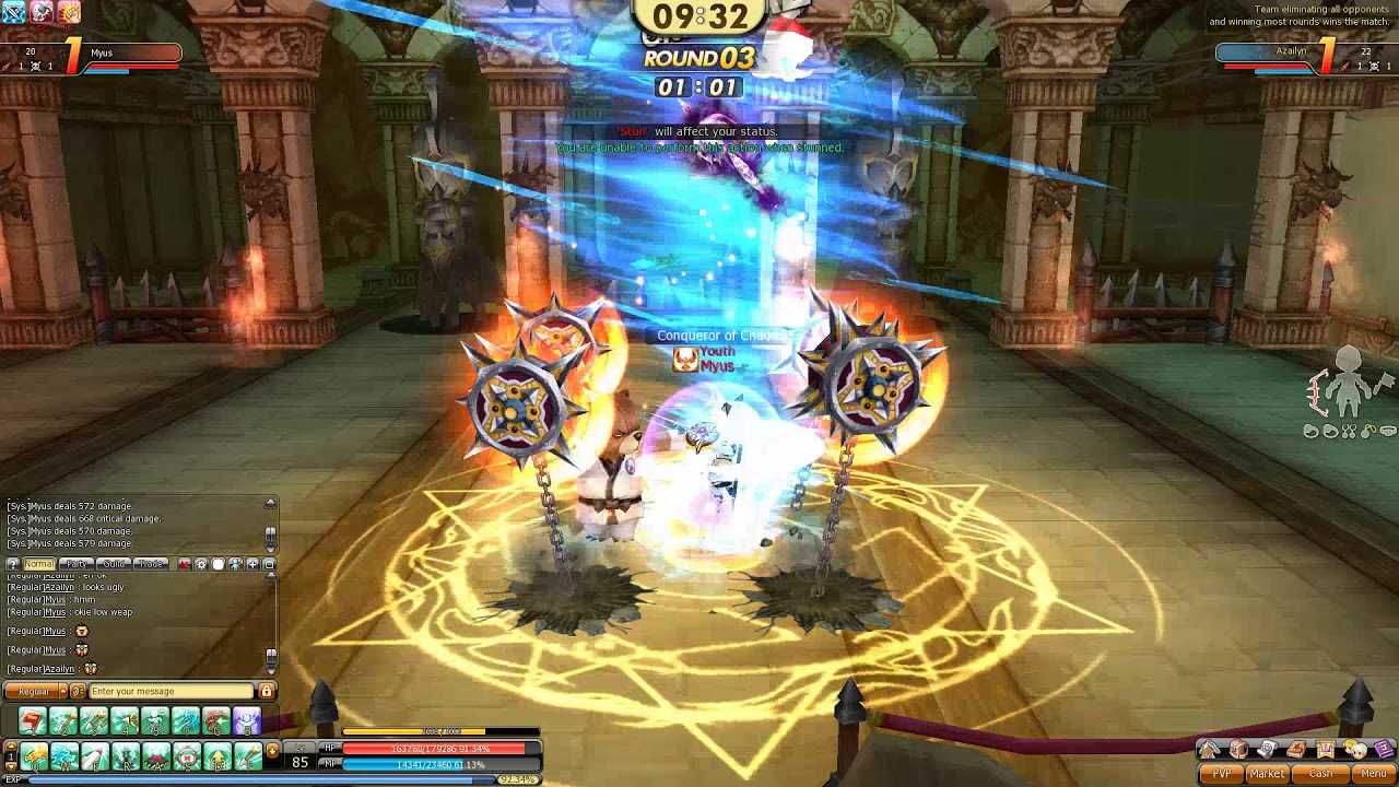 Dragon Saga/Dragonica PvP - Azailyn (Sentinel) vs Myus (Dragoon) - Match 1