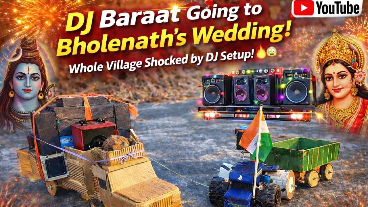 Bholenath ki Mini Baraat ne poore gaon ko hairan kar diya! 😱🔥 Mini Village DJ Setup P.R MODEL MAKER 
