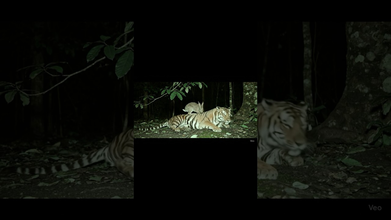 📸 Here, hidden CCTV cameras capture real and raw moments#animalcomedy #relaxation #petcam #tigers