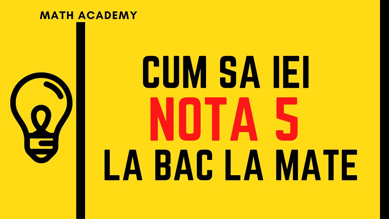 Cum sa iei 5 IN BAC LA MATEMATICA ❗️⁉️- Varianta IULIE REZERVA 2021 - Profil TEHNOLOGIC