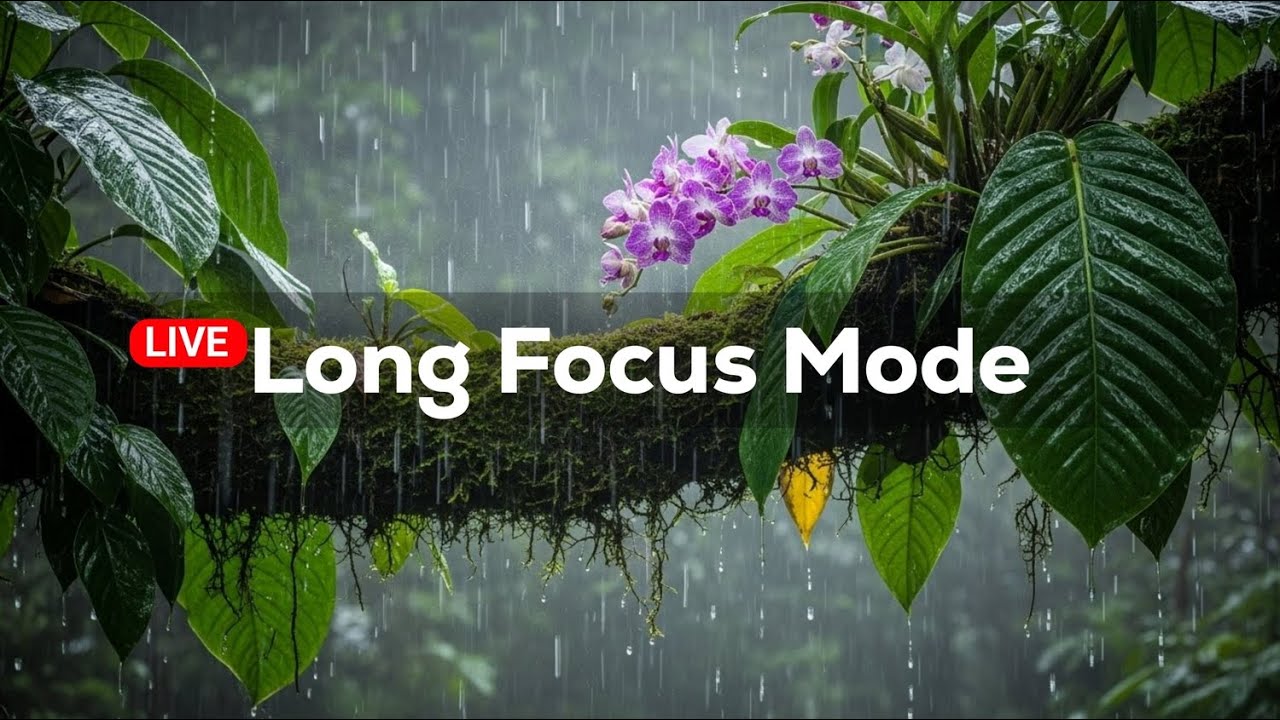 Long Focus Session &ndash; Soft Jungle Rain (LIVE)