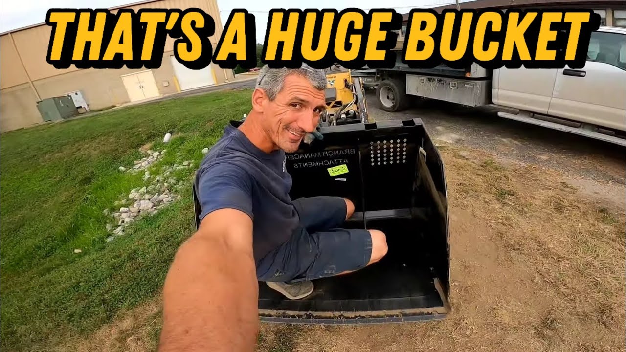 Massive 1 Cubic Yard Bucket for Mini Skid Steer! Branch Managers 