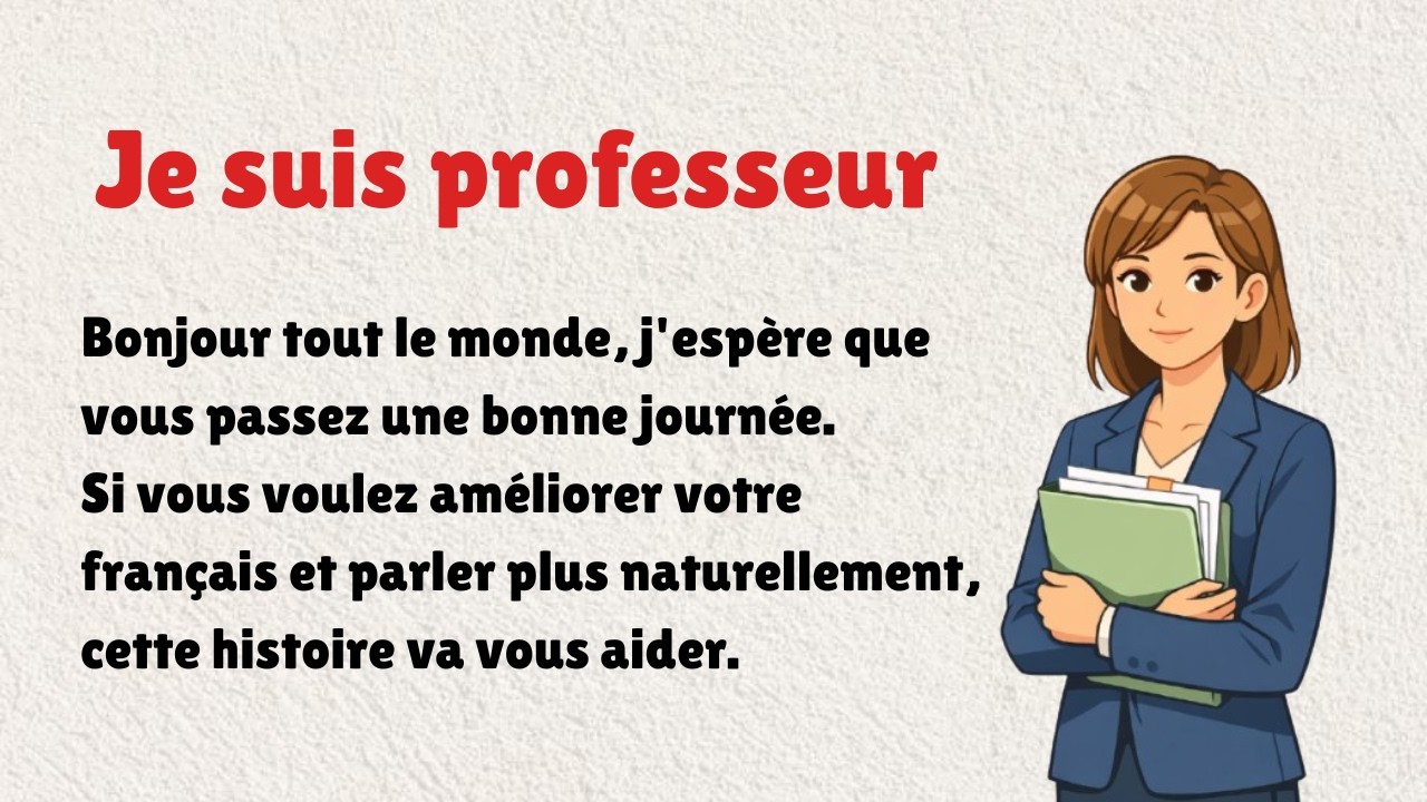I Am a Teacher 🌟| Learn French with Simple Story | 100+ Daily Useful Sentences (French A1&ndash;A2)