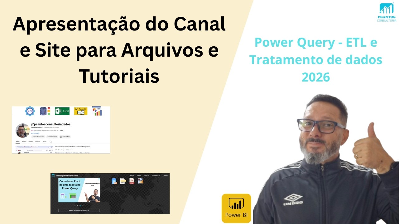 Apresentação do Canal e Site para Arquivos e Tutoriais
