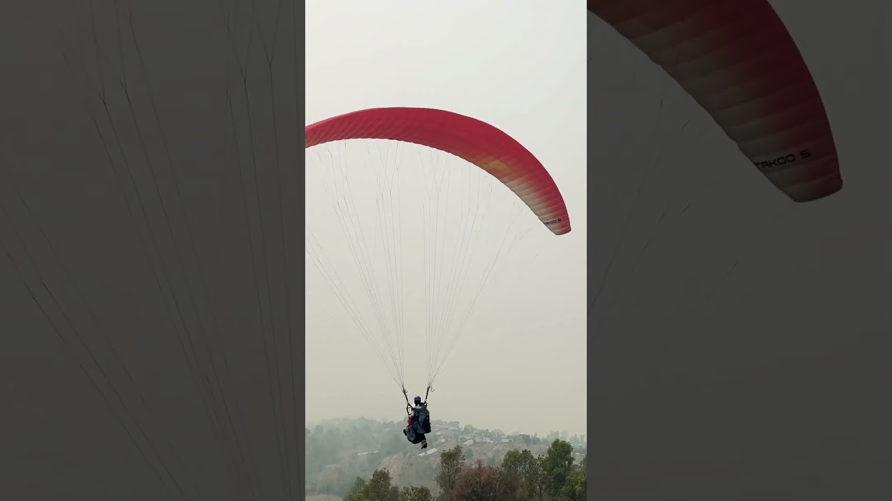Paragliding in Pokhara nepal #adventure #life #paragliding #nature