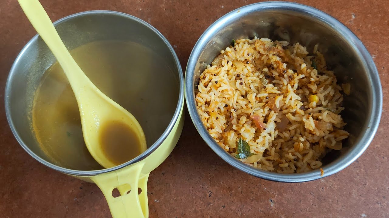 स्वाद और सेहत का परफेक्ट मेल | टेस्टी टोमाटो राइस 🥫🍚 साथ में हेल्दी गाजर सूप 🥕🍵 Veg by Anjali