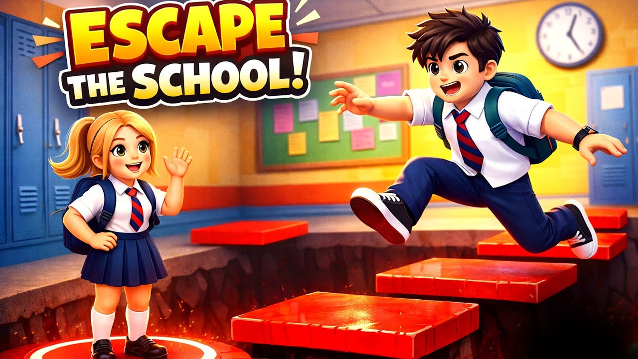 Can we escape the school together?|Roblox Team Challenge 🔥