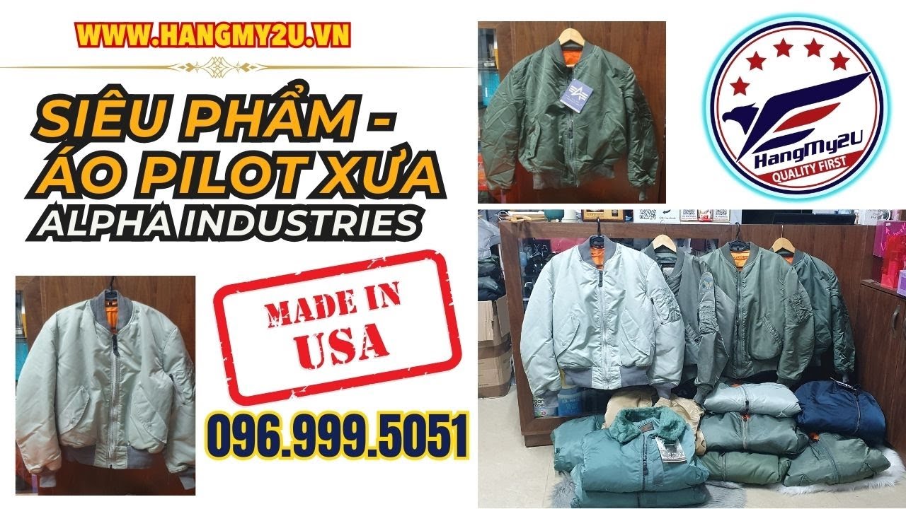 15.1.2024 SIÊU PHẨM ÁO PILOT XƯA ALPHA INDUSTRIES |SHOP HÀNG MỸ 2U