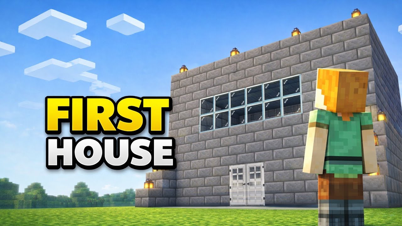 I Built My FIRST HOUSE in Minecraft Survival! 😍🏠