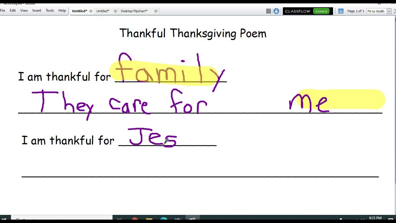 Thanksgivng Poem