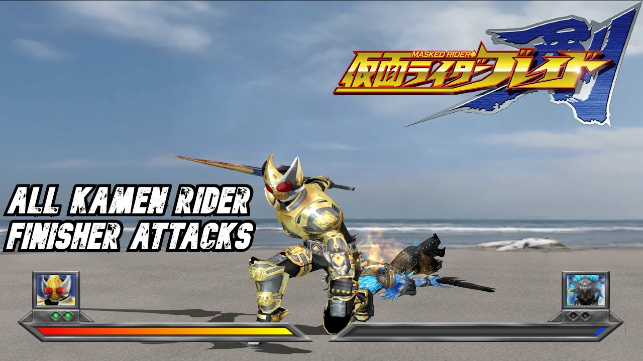 Kamen Rider: Blade (PS2) - All Kamen Rider Finisher Attacks @ 1080p HD ✔ (PCSX2)